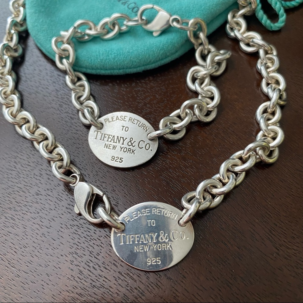 Tiffany & Co Chain Necklace and Bracelet Set